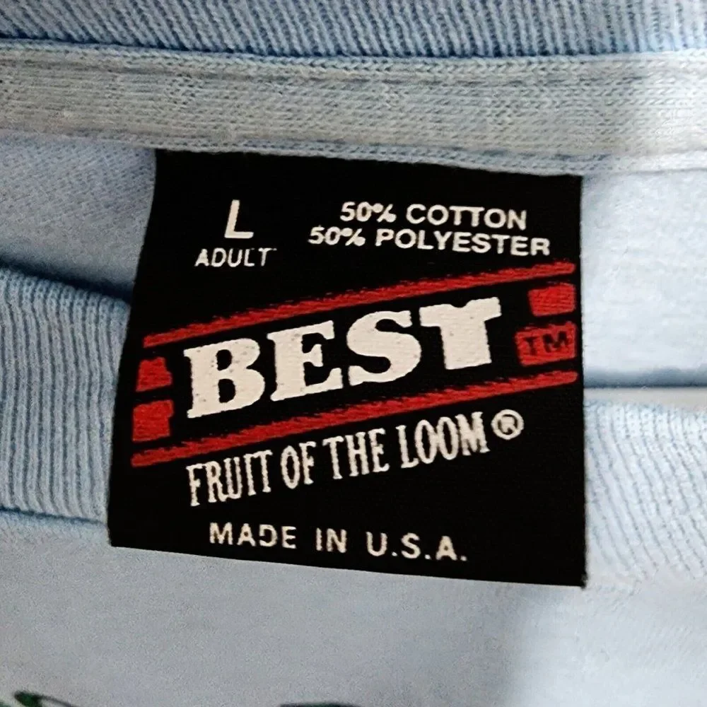 Big Spring Park GA Vintage‎ Single Stitch USA Shirt Blue 90s Graphic Size Large